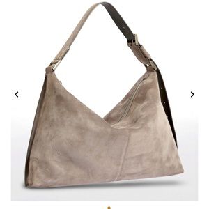 All saints Suede Edbury Shoulder Tote Grey